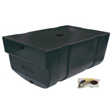 Dynaplas Water Tank, Black Plastic With Stainless Steel Tap - 32 Litre Dynaplas Water Tank, Black Plastic With Stainless Steel Tap - 32 Litre